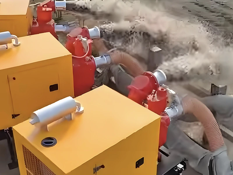 I prodotti per la prevenzione delle inondazioni Jianghe migliorano la pompa dell'acqua azionata da motore diesel per aumentare l'efficiente capacità di drenaggio delle inondazioni